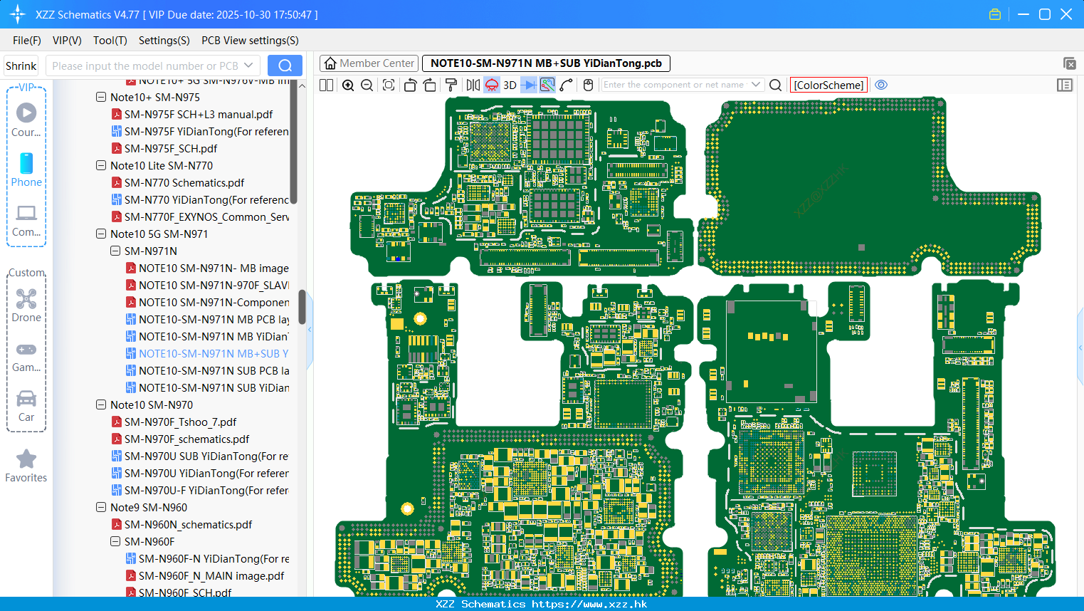 Samsung NOTE10-SM-N971N MB+SUB bitmap